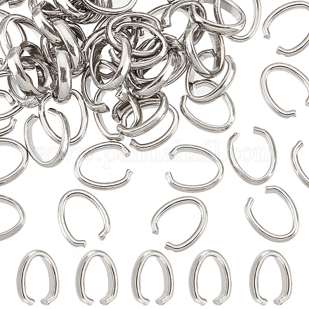 Sunnyclue 1 boîte de 100 anneaux ouverts anneaux de saut ovales 304 anneaux de saut en acier inoxydable anneaux de liaison connecteurs de bijoux maillons de chaîne anneaux de saut en vrac pour la fabrication de bijoux accessoires bricolage artisanat STAS-SC0005-42-1
