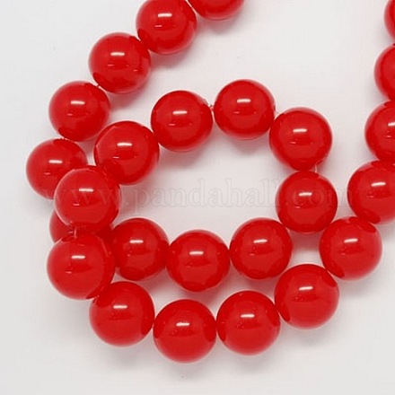 Round Jelly Style Spray Painted Glass Beads Strands X-DGLA-R001-10mm-13-1