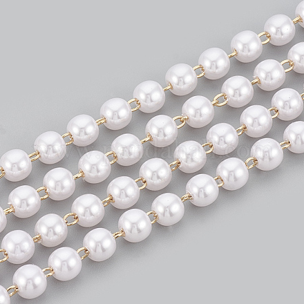 Chaînes de perles en laiton faites à la main de 3.28 pied X-CHC-S003-17A-1