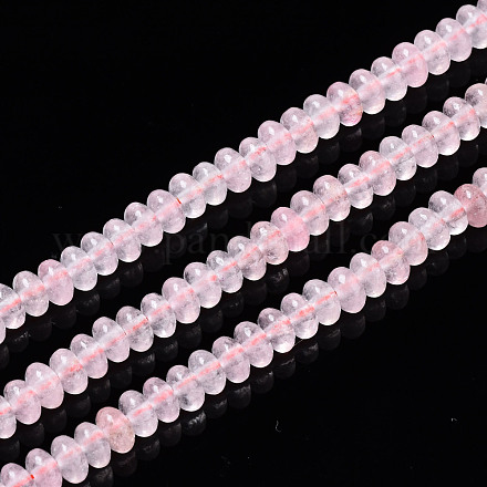 Natürlichen Rosenquarz Perlen Stränge G-S366-123-1
