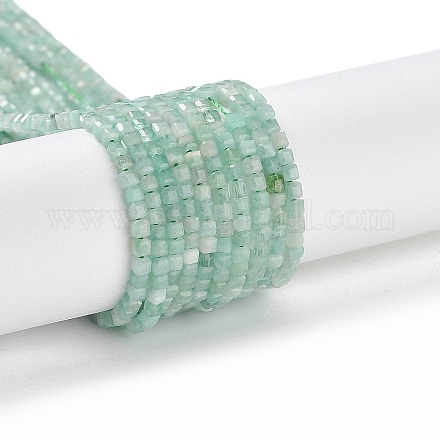 Fili di perle di quarzo smeraldo naturale G-P514-B01-01-1