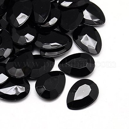 Imitation Taiwan Acrylic Rhinestone Pointed Back Cabochons & Faceted GACR-A017-18x25mm-18-1