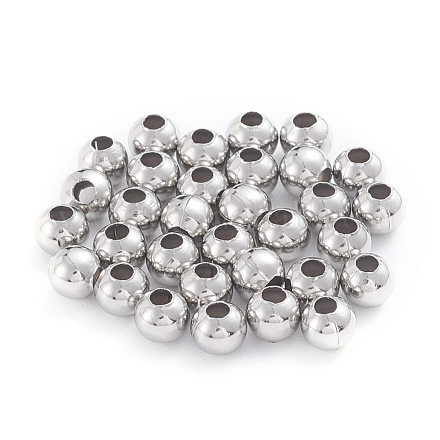 304 Stainless Steel Beads STAS-G230-P05-1