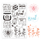 PVC Plastic Stamps, for DIY Scrapbooking, Photo Album Decorative, Cards Making, Stamp Sheets, Bees Pattern, 16x11x0.3cm