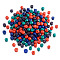 Opaque Glass Round Seed Beads, Mixed Colors, Coconut Brown, 4~4.5x3~4mm, Hole: 1.4mm, about 2453pcs/bag
