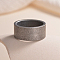 Stainless Steel Finger Rings for Men, Antique Silver, 12mm, Inner Diameter: 17.4mm