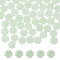 100Pcs Imitation Jade Glass Beads, Clover, Honeydew, 10.5x10.5x4mm, Hole: 1mm