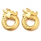 Alloy Pendants, with Jump Rings, Dragon, Golden, 30.5x24x7.5mm, Hole: 5mm