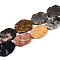Natural Gemstone Beads Strands, Leaf, 37~41x30~35x5.5~8.5mm, Hole: 1~1.8mm, about 9~10pcs/strand, 14.57~16.14''(37~41cm)