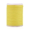 Round Waxed Polyester Cord, Taiwan Waxed Cord, Twisted Cord, Yellow, 1mm, about 12.02 yards(11m)/roll