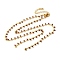 Brass Cable Chain Necklace Making, with Natural Garnet, Rack Plating, Long-Lasting Plated, Real 18K Gold Plated, Solded, 19.49 inch(49.5cm)