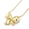 304 Stainless Steel Pendant Necklaces, Brass Micro Pave Clear Cubic Zirconia Pendant Necklaces, Bowknot, 19.21 inch(48.8cm) Pendant: 24x24.5mm
