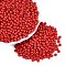 Opaque Glass Seed Beads, Round Hole, Rondelle, Red, 4~4.5x2~3mm, Hole: 0.9~1mm, about 6430pcs/pound