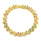 Rack Plating Brass Pave Cubic Zirconia Butterfly Link Bracelets for Women, Long-Lasting Plated, Real 18K Gold Plated, Colorful, 7-3/8 inch(18.6cm)