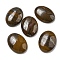 Natural Tiger Iron Cabochons, Oval, 30x21.5~22x5~8.5mm