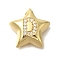 Rack Plating Brass Micro Pave Cubic Zirconia Pendants, Long-Lasting Plated, Cadmium Free & Lead Free, Letter, Real 18K Gold Plated, Letter D, 15.5x16.5x5.5mm, Hole: 3mm