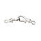 Brass Hook and S-Hook Clasps, Umbrella, Platinum, 24.5mm
