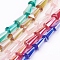 Electroplate Glass Beads Strands, AB Color Plated, Faceted, Cone, Mixed Color, 12x6x6mm, Hole: 2mm