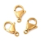Ion Plating(IP) 304 Stainless Steel Lobster Claw Clasps, Parrot Trigger Clasps, Real 18K Gold Plated, 12x7.5x3.5mm, Hole: 1.4mm