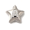 Rack Plating Brass Micro Pave Cubic Zirconia Pendants, Long-Lasting Plated, Cadmium Free & Lead Free, Letter, Platinum, Letter A, 15.5x16.5x5.5mm, Hole: 3mm