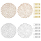 12Pcs 6 Style Flat Round PVC Washable Placemat, Fashion Elegant Napkin Buckle, Flower PVC Washable Placemat, Mixed Color, 12pcs/bag
