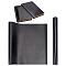 PU Imitation Leather Fabric, with Kraft Cardboard Mailing Tubes, Black, 120x43x0.07cm