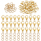 NBEADS 30 Pcs Lobster Claw Clasps with 30 Pcs Open Jump Rings, 304 Stainless Steel Parrot Trigger Clasps Real 24K Gold Plated Connector Rings for DIY Necklaces Bracelet Jewelry Making