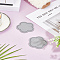 2Pcs PVC Coaster, Cup Mats, Flower, Gray, 70x70x3.5mm