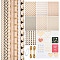 Scrapbook Paper, with Rope & Sticker, Wheat, 141~700x121~500x0.1mm