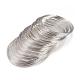 Steel Memory Wire,for Wrap Bracelets Making,Nickel Free, Platinum, 22 Gauge, 0.6mm, 60mm inner diameter, 2000 circles/1000g