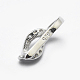 925 gancio per pendente in argento sterling placcato in rodio con micro pavè di zirconi STER-E053-02P-2