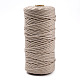 コットン糸  マクラメコード  装飾的な糸のスレッド  DIYの工芸品について  ギフトラッピングとジュエリー作り  淡い茶色  3mm  約109.36ヤード（100m）/ロール。 OCOR-T001-02-40-1