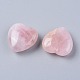 Cuarzo rosa natural/piedra de amor de corazón de jade blanco G-L533-24-2