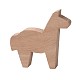 DIY木彫りクラフトキット  馬の形の未完成の空白の木製テーブル飾り  ニードルファイルツールセット付き  湯通しアーモンド  馬：94x91x20mm DIY-E026-06-4