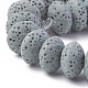 Brins de perles de pierre de lave naturelle G-F671-01B-20-3
