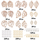 SUNNYCLUE DIY 10Pairs Leaf Themed Earring Making Kits DIY-SC0014-82-2