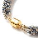 Glass Seed Beaded Bracelet with Brass Magnetic Clasps BJEW-JB07801-01-5