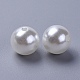 No Hole ABS Plastic Imitation Pearl Round Beads MACR-F033-6mm-24-3