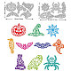 Benecreat 2 Stück 10 Stile Halloween Stanzschablonen aus Karbonstahl DIY-WH0309-1179-2