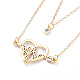 Valentine's Day Double Layer Necklaces NJEW-JN02734-02-3