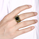 Модные 316л титана стали стеклянные широкая полоса кольца для мужчин RJEW-BB15671-10B-7