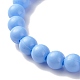 Bracelet extensible en perles rondes en plastique de couleur bonbon avec de l'argile polymère en forme de nourriture pour enfant BJEW-JB07582-7