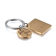 Engraved Calendar Date Stainless Steel Keychain KEYC-A028-G&P-3