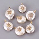 Natural Cultured Freshwater Pearl Pendants PEAR-F008-52G-1