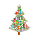 手作りミユキ日本の種子織機模様シードビーズ  クリスマスツリーペンダント  カラフル  57x38x1.7mm  穴：0.5mm PALLOY-MZ00111-1