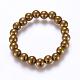 Electroplate Magnetic Synthetic Hematite Beaded Stretch Bracelets BJEW-P178-02G-1