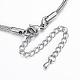 304 Stainless Steel Snake Chain Bracelets BJEW-H491-01P-3