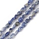 Natürliche blaue Fleck Jaspis Perlen Stränge G-B039-02A-1