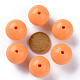 不透明なアクリルビーズ  ラウンド  オレンジ  20x19mm  穴：3mm  約111個/500g MACR-S370-C20mm-19-3