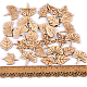 50 Stück Pflanzenthema unfertige Holzblatt-förmige Ausschnitte WOCR-PW0003-01-2